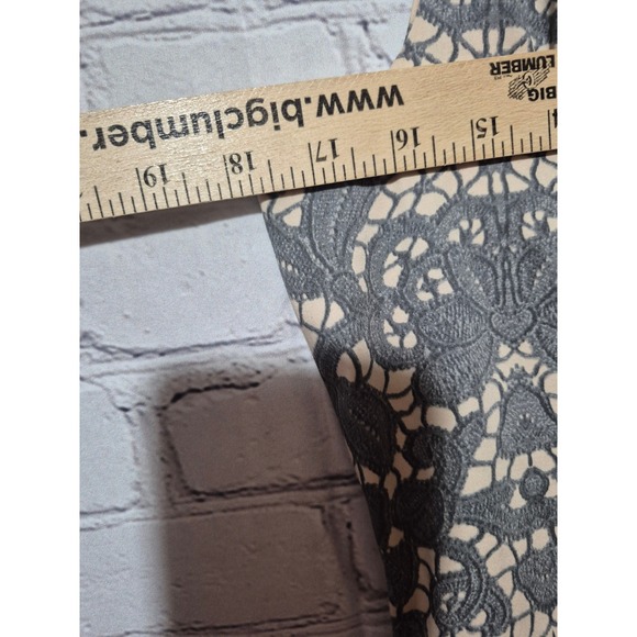 Ann Taylor Gray Floral Lace Grey Sleeveless Dress - Women's Size 12. 263‎ - Picture 5 of 7